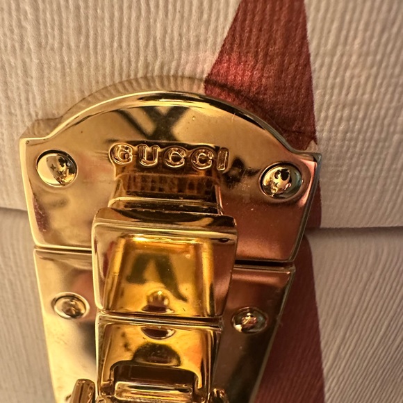 GUCCI Exclusive Rhombus Print Leather Hard Side Travel Hat Box🤎🦄 NEW! - Picture 8 of 16